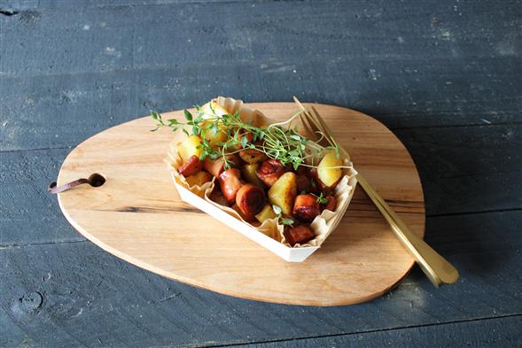 Pølsemix med karryketchup