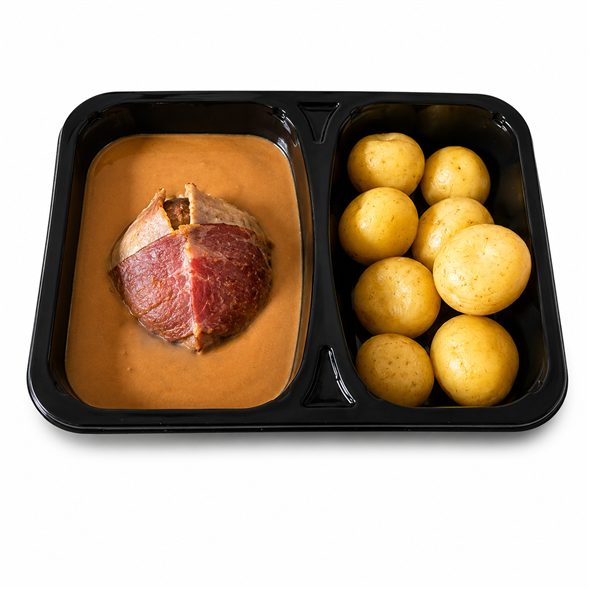 Forloren hare med kartofler og brun sovs