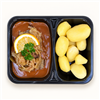 Stegt kalvelever med kartofler, bløde løg og flødesauce