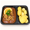 Stegt kalvelever med kartofler, bløde løg og flødesauce